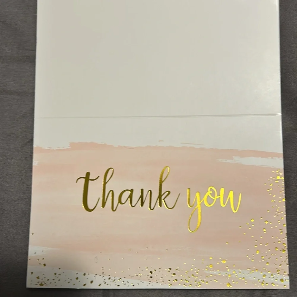 48 thank you notes with stickers